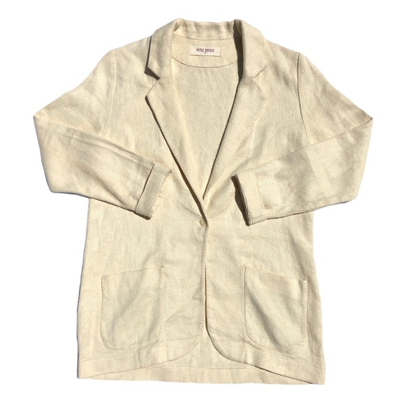 NWOT Hemp/ Organic Cotton White/ Cream Blazer - Picture 5 of 5